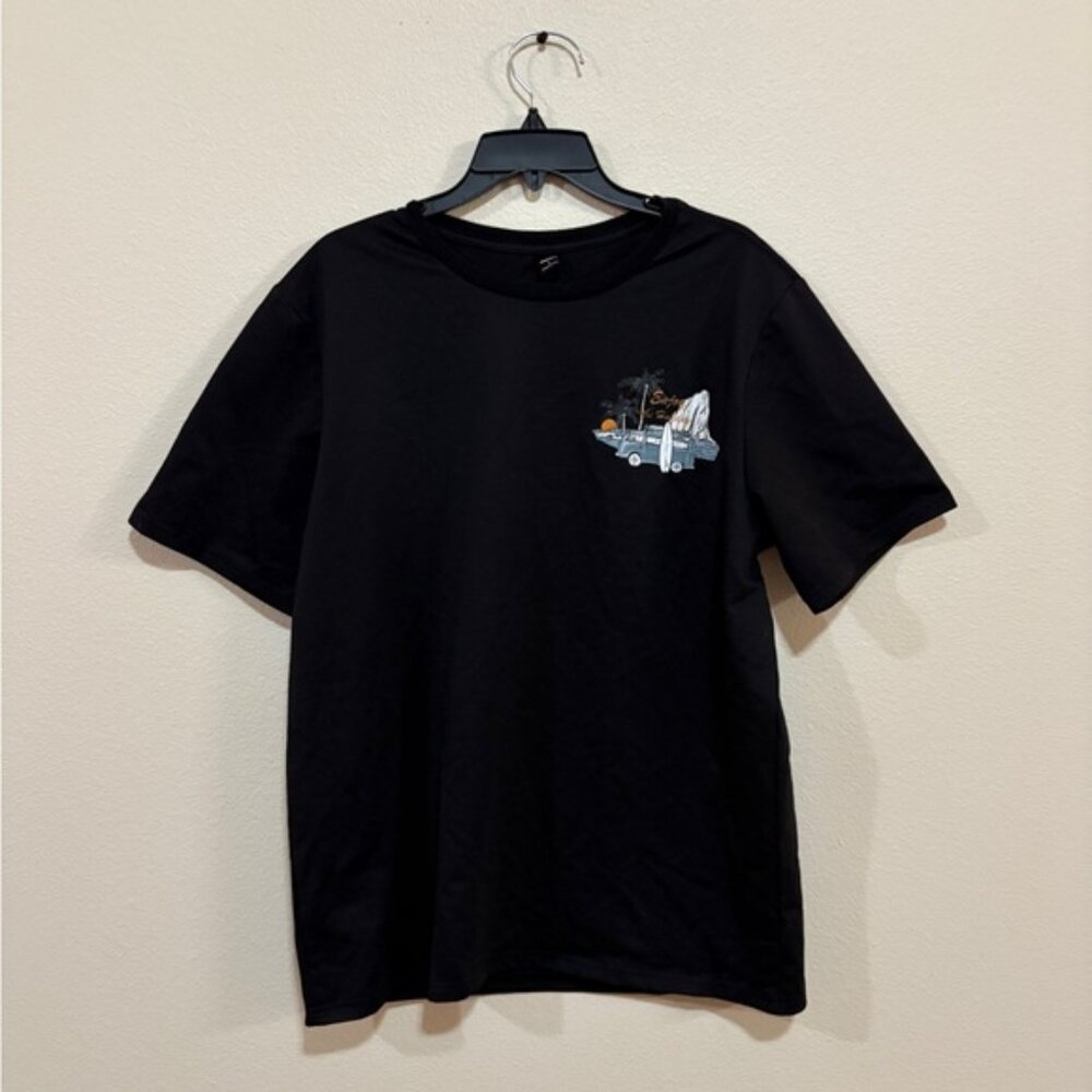 SHEIN Black Tee with Graphic Detail